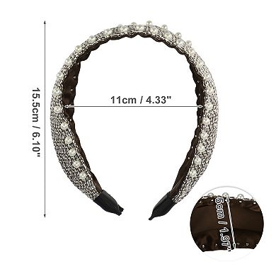 1 Pcs Classic Elegant Wide Pearl Headband For Women
