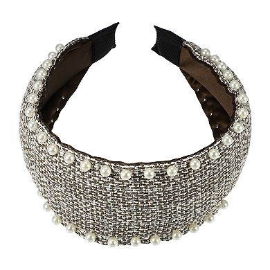 1 Pcs Classic Elegant Wide Pearl Headband For Women