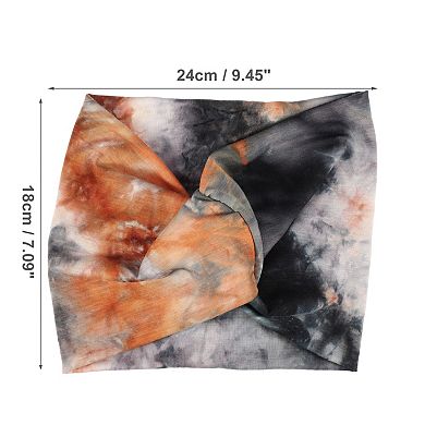 4pcs Bohemia Widening Knotted Headwrap For Women Blue Light Blue Assorted Color Black White