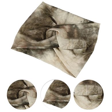 4pcs Bohemia Widening Knotted Headwrap For Women Blue Light Blue Assorted Color Black White