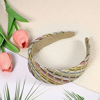 1 Pcs Classic Foam Raffia Straw Headband For Women