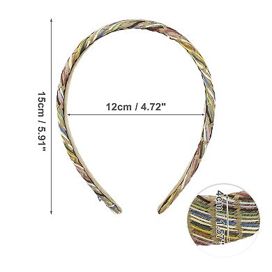 1 Pcs Classic Foam Raffia Straw Headband For Women