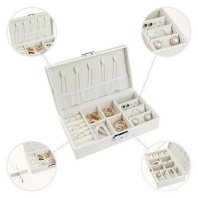 Small Jewelry Boxes Travel Jewelry Storage Large Capacity For Rings Earrings