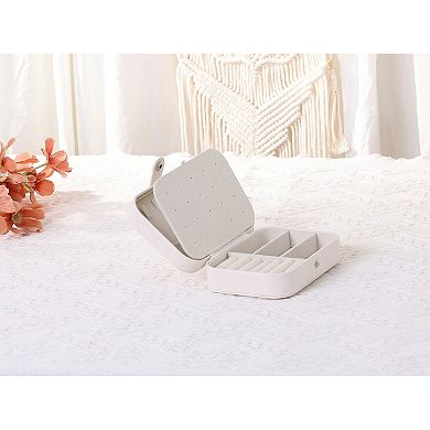 Travel Jewelry Box For Women Leather Jewelry Case Storage Display Holder