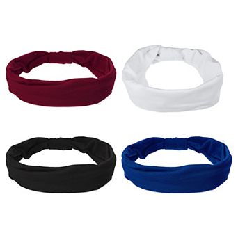 4 pc Wide Headbands Twisted Knot Wide Headbands Non-slip Headbands For Women