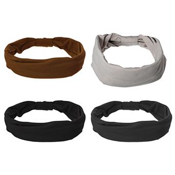 4 pc Wide Headbands Twisted Knot Wide Headbands Non-slip Headbands For Women