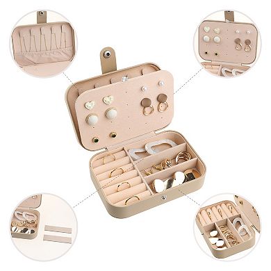 Jewelry Box For Women Leather Jewelry Case Storage Display Holder