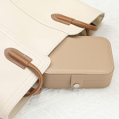 Jewelry Box For Women Leather Jewelry Case Storage Display Holder