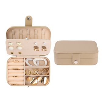 Jewelry Box For Women Leather Jewelry Case Storage Display Holder