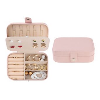 Jewelry Box For Women Leather Jewelry Case Storage Display Holder