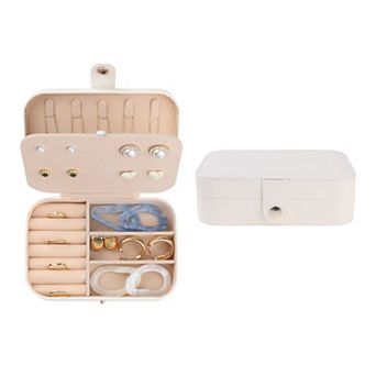 Jewelry Box For Women Leather Jewelry Case Storage Display Holder