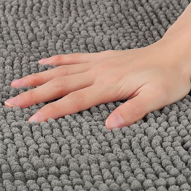 Bath Rugs, Soft Plush & Fluffy Non Slip Extra Thick Microfiber Bathroom Mat, 20" X 32"