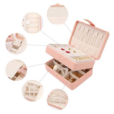 2 Layer Jewellery Box Jewellery Organizer Case With Drawer, Removable Jewellery Storage