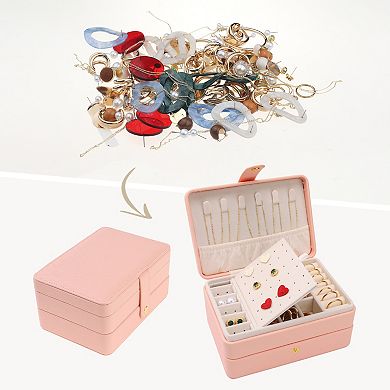 2 Layer Jewellery Box Jewellery Organizer Case With Drawer, Removable Jewellery Storage