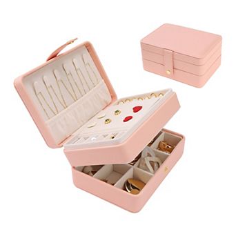 2 Layer Jewellery Box Jewellery Organizer Case With Drawer, Removable Jewellery Storage