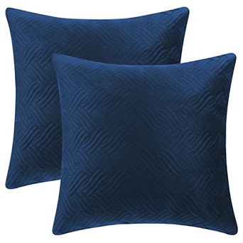 Velvet Knitted Throw Pillow Covers, Pack of 2 Spring Decorative Pillow Cases Square 18" x 18"