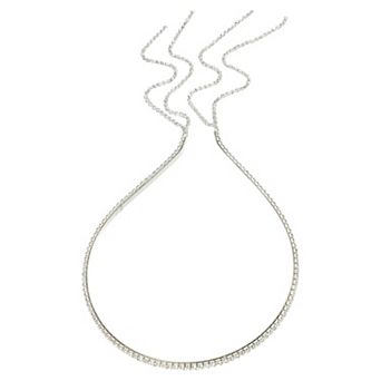 1 pc Fashion Double Row Rhinestone Tassel Headband For Women For Girls Silver Tone