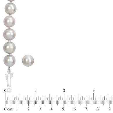 Stella Grace Grey Freshwater Cultured Pearl Necklace, Stretch Bracelet & Stud Earrings 3-piece Set