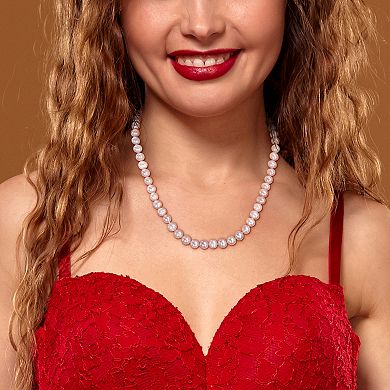 Stella Grace Pink Freshwater Cultured Pearl Necklace, Stretch Bracelet & Stud Earrings 3-piece Set