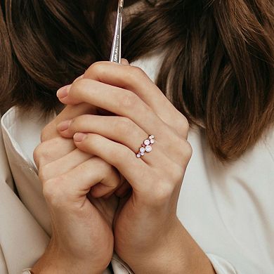 Stella Grace Sterling Silver Pink Sapphire & Freshwater Cultured Pearl Fashion Ring