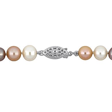 Stella Grace Sterling Silver Multicolored Freshwater Cultured Pearl Strand