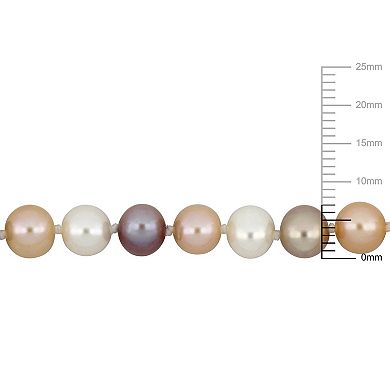 Stella Grace Sterling Silver Multicolored Freshwater Cultured Pearl Strand