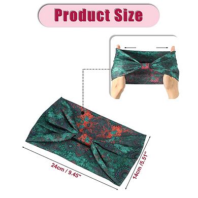 4pcs Wide Headbands Twisted Knot Wide Headbands Non-slip Headbands For Women Orange Red Green Blue