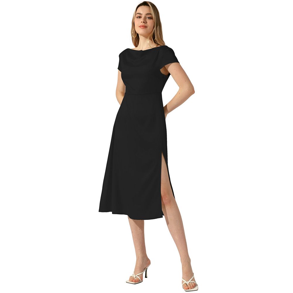 Shawl neck dress