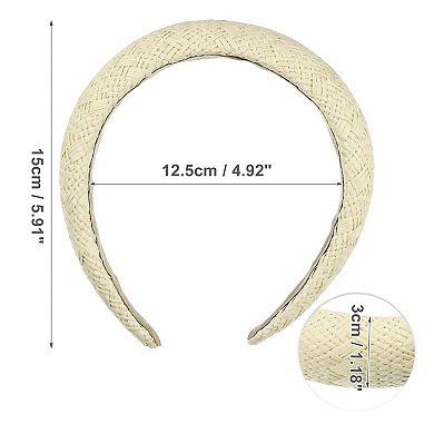 1 Pcs Fashion Foam Raffia Straw Headband For Women