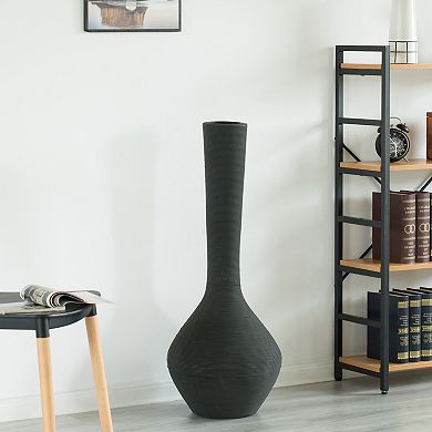 Modern Floor Vase, Trumpet Style Rope Vase, Decorative Lightweight Vase