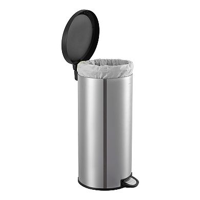 Oscar Round 8-gallon Step-open Trash Can With Free Mini Trash Can