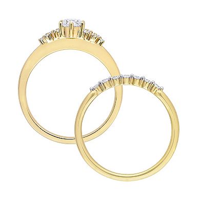 Stella Grace 10k Gold 5/8 Carat T.W. Diamond Bridal Ring Set