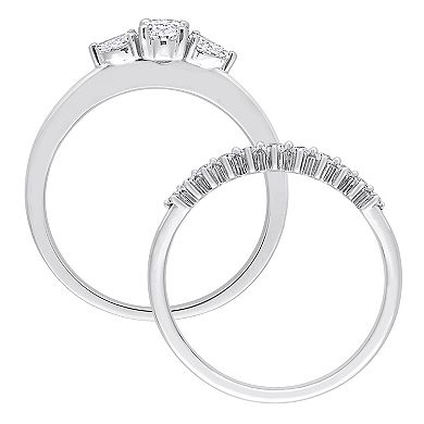 Stella Grace 14k White Gold 3/4 Carat T.W. Diamond Bridal Ring Set
