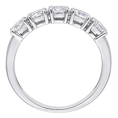 Stella Grace 14k White Gold 1 Carat T.W. Diamond Semi-Eternity Ring