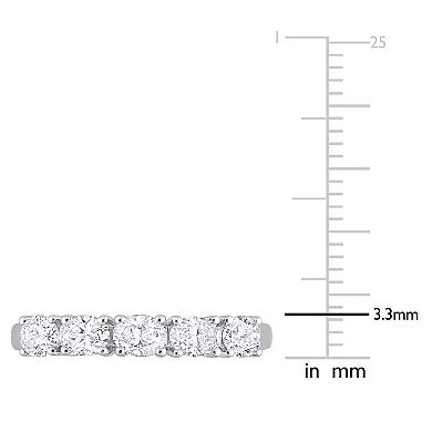 Stella Grace 14k White Gold 1 Carat T.W. Diamond Semi-Eternity Ring