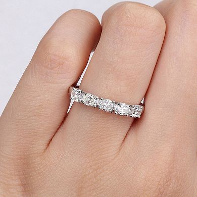 Stella Grace 14k White Gold 1 Carat T.W. Diamond Semi-Eternity Ring