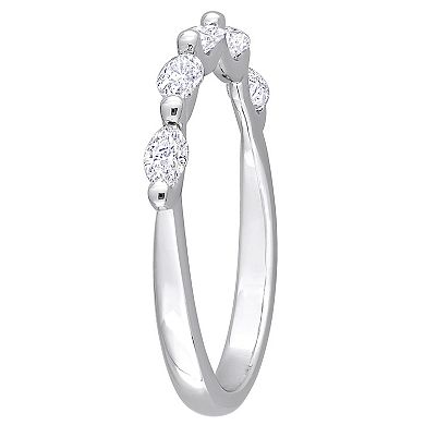 Stella Grace Platinum 1/2 Carat T.W. Diamond Semi-Eternity Band Ring