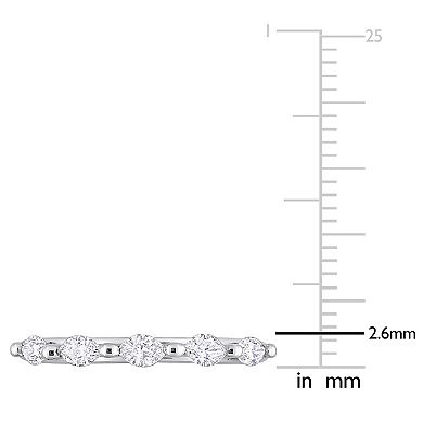 Stella Grace Platinum 1/2 Carat T.W. Diamond Semi-Eternity Band Ring