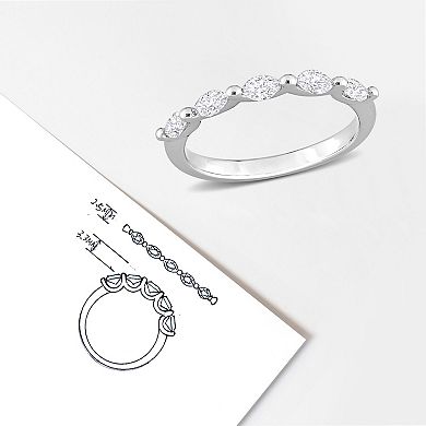 Stella Grace Platinum 1/2 Carat T.W. Diamond Semi-Eternity Band Ring