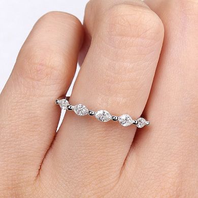 Stella Grace Platinum 1/2 Carat T.W. Diamond Semi-Eternity Band Ring