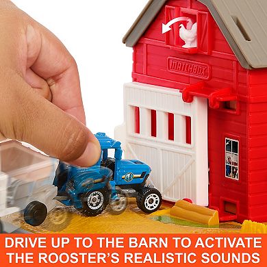 Mattel Action Drivers Farm Adventure Tractor & 6 Accessories Matchbox Playset