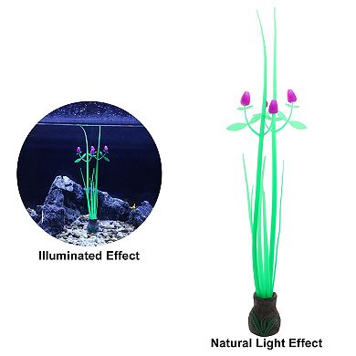 Aquarium Simulation Coral Orchid Flower Fluorescent Coral Glow Fish Tank Landscape Decor