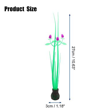 Aquarium Simulation Coral Orchid Flower Fluorescent Coral Glow Fish Tank Landscape Decor