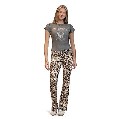 Juniors' madden girl Garment Oil Wash Short Sleeve Graphic Tee