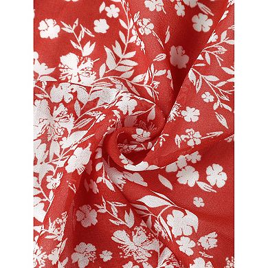Women's V Neck Smocked Waist A-line Tiered Dress