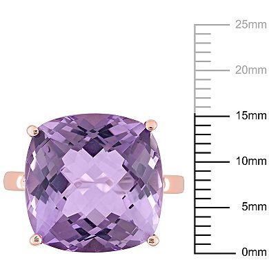 Stella Grace 14k Rose Gold Pink Amethyst Cocktail Ring