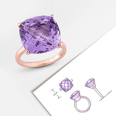 Stella Grace 14k Rose Gold Pink Amethyst Cocktail Ring