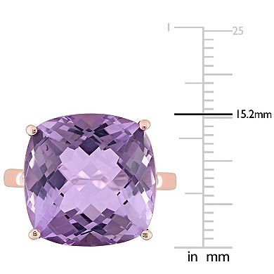 Stella Grace 14k Rose Gold Pink Amethyst Cocktail Ring