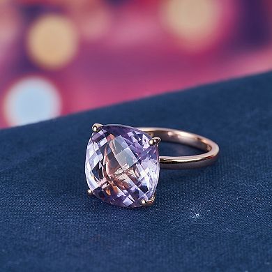 Stella Grace 14k Rose Gold Pink Amethyst Cocktail Ring