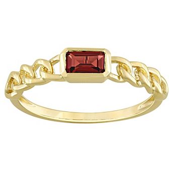 Stella Grace 14k Gold Garnet Link Ring
